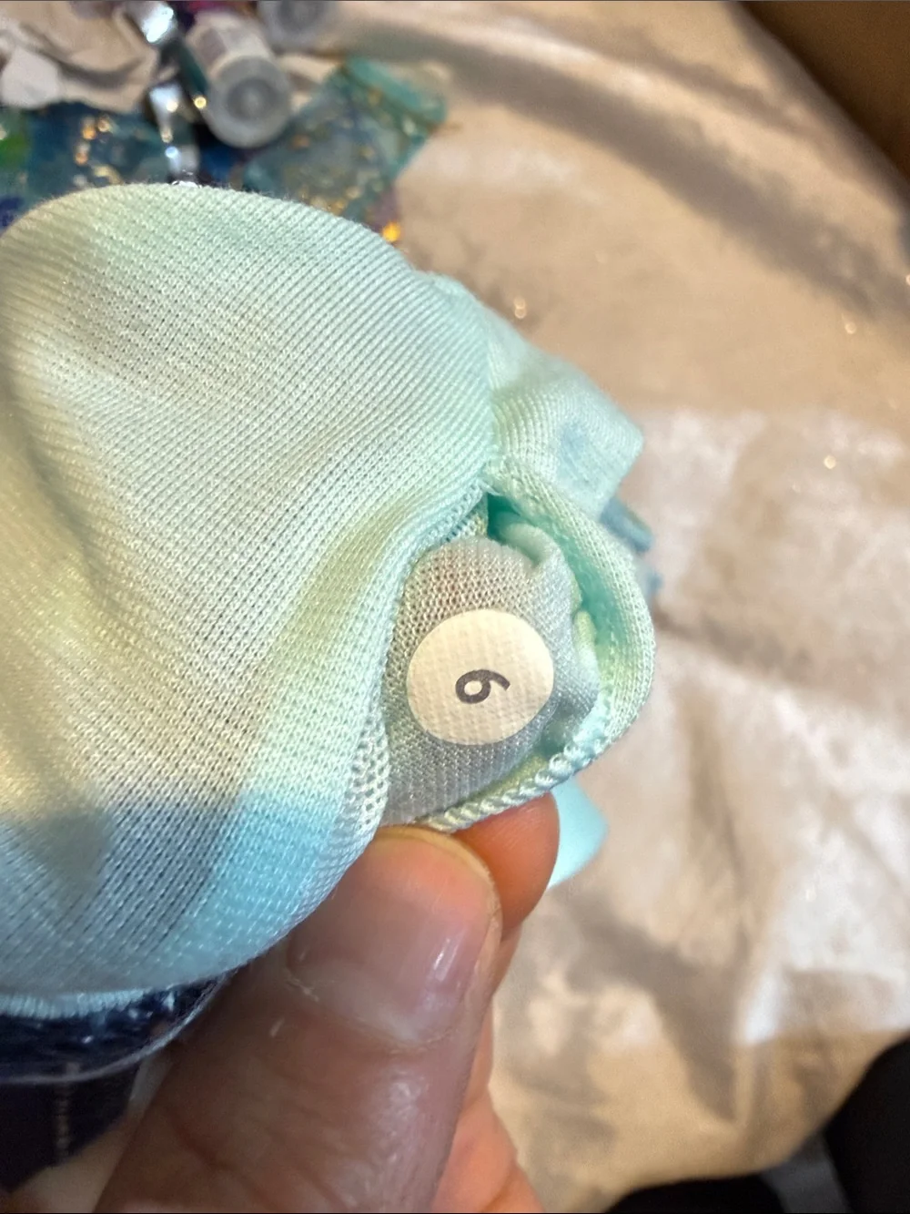 Lululemon Striped Mint and Navy Women's sport bra size 6